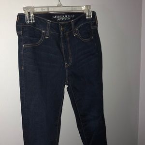 american eagle  ~ dark super super stretch jeans